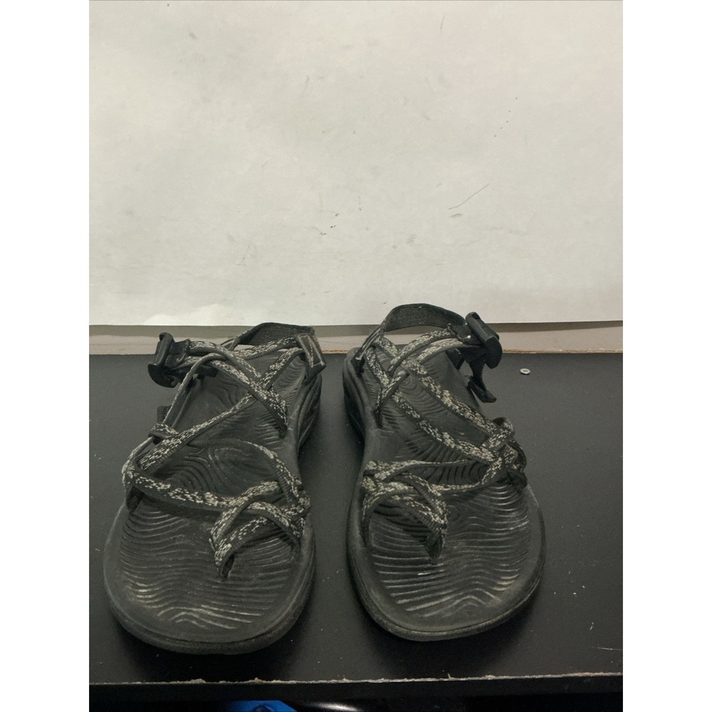Chaco Z Cloud 2 Women 8 Sandals Black White Strappy Toe Loop Ankle Strap Sandal